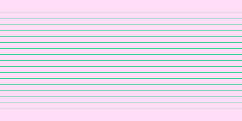 #ffbdf0 (50%), #36d393 horizontal lines, two pixels wide, eighteen pixels apart