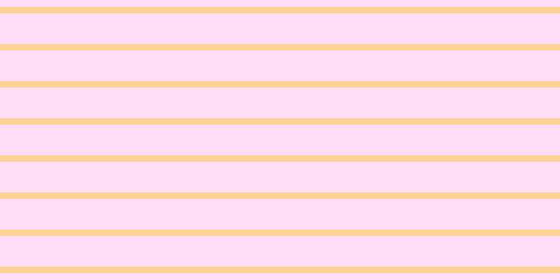 #ffbdf0 (50%), #fcd393 horizontal lines, nine pixels wide, forty-four pixels apart