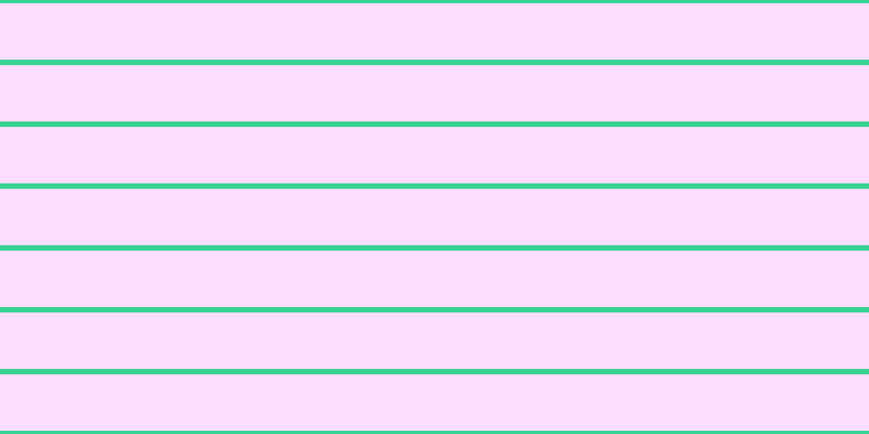 #ffbdff (50%), #36d393 horizontal lines, five pixels wide, fifty-two pixels apart