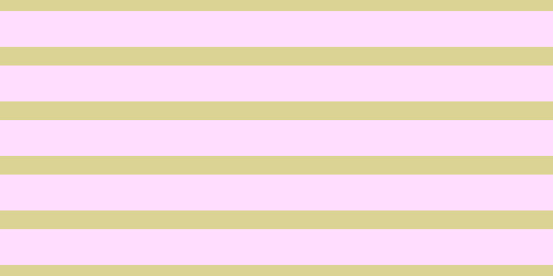 #ffbdff (50%), #dbd393 horizontal lines, twenty-seven pixels wide, fifty-two pixels apart