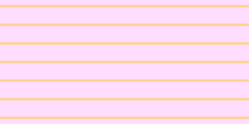 #ffbdff (50%), #fcd393 horizontal lines, eight pixels wide, fifty-two pixels apart