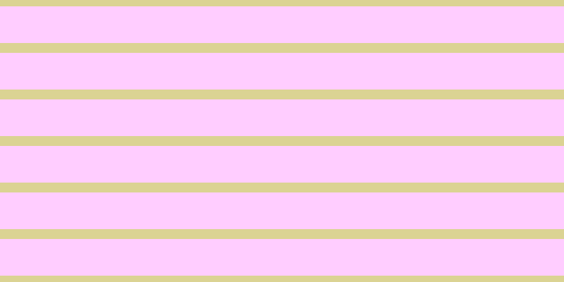 #ffbdff (75%), #dbd393 horizontal lines, fourteen pixels wide, fifty-two pixels apart