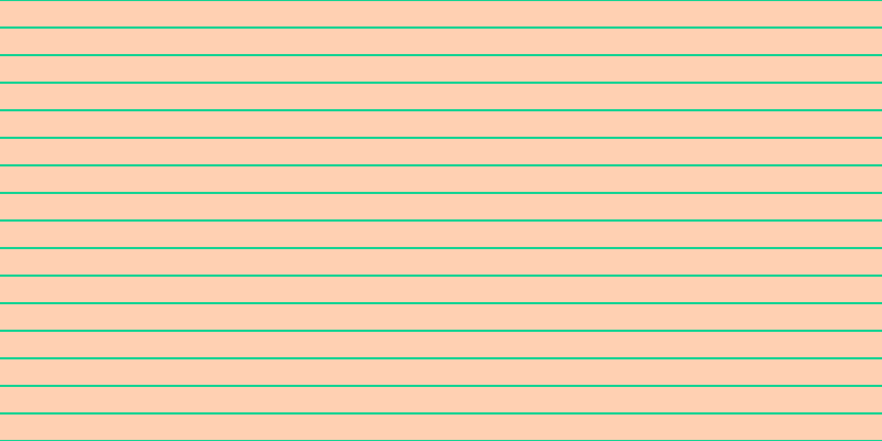 #ffc19b (75%), #15d393 horizontal lines, two pixels wide, twenty-three pixels apart
