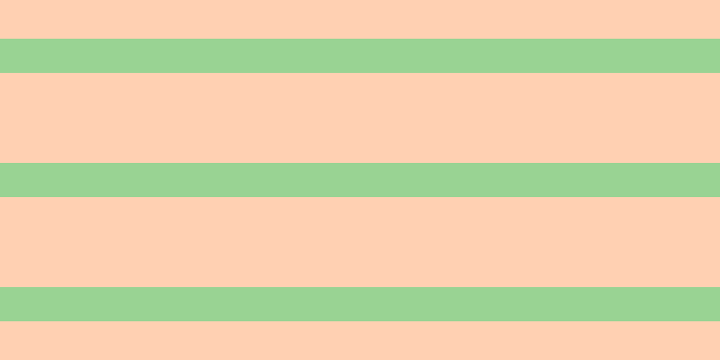#ffc19b (75%), #99d393 horizontal lines, thirty-eight pixels wide, one hundred pixels apart