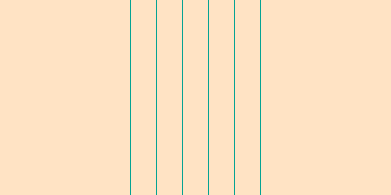 #ffca8b (50%), #04a393 vertical lines, one pixels wide, fifty-two pixels apart