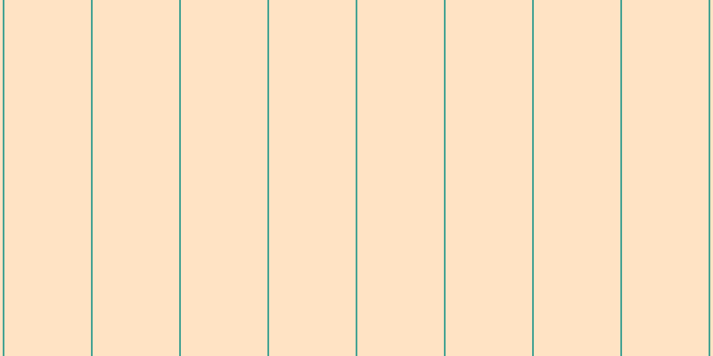 #ffca8b (50%), #46a393 vertical lines, two pixels wide, ninety-seven pixels apart