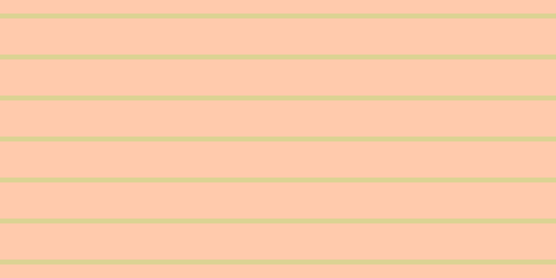 #ffcaac, #dbd393 horizontal lines, seven pixels wide, fifty-two pixels apart