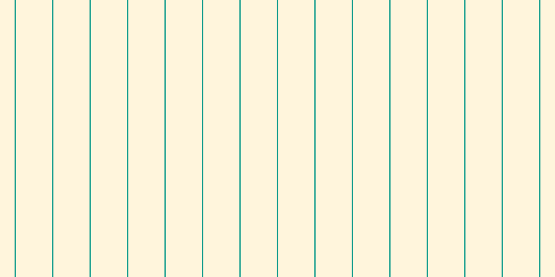 #ffd976 (25%), #25a393 vertical lines, two pixels wide, fifty-two pixels apart