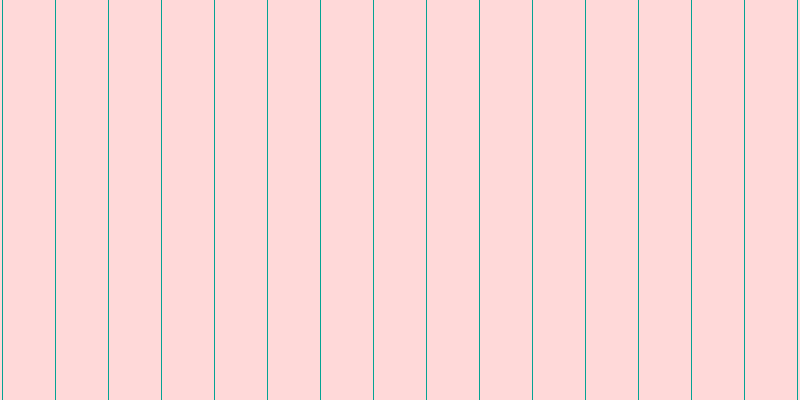 #ffd9d9, #04a393 vertical lines, one pixels wide, fifty-two pixels apart