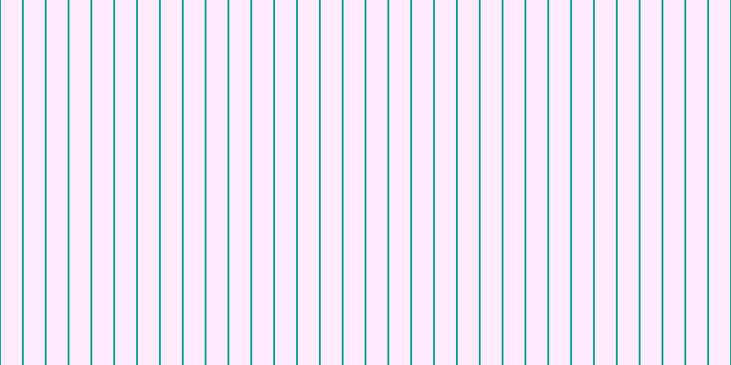 #ffd9fa (50%), #04a393 vertical lines, two pixels wide, twenty-three pixels apart