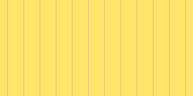 #ffde3b (75%), #eba393 vertical lines, two pixels wide, sixty-five pixels apart