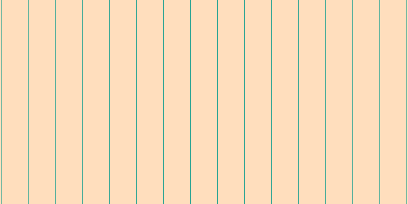 #ffdebd, #25a393 vertical lines, one pixels wide, fifty-two pixels apart