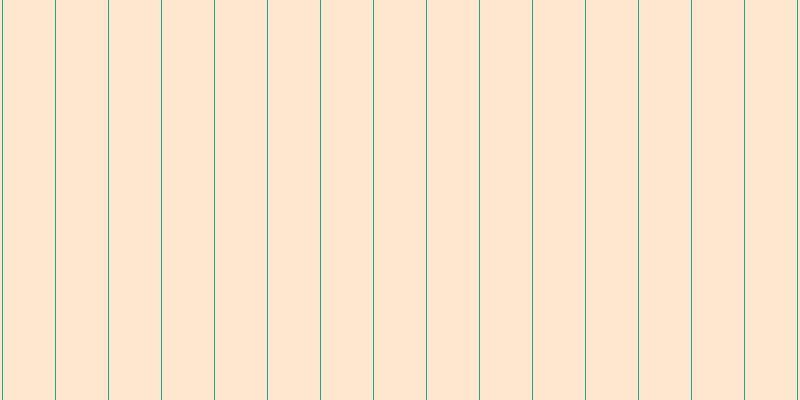 #ffdebf (75%), #25a393 vertical lines, one pixels wide, fifty-two pixels apart