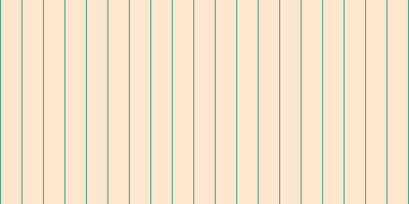 #ffdebf (75%), #46a393 vertical lines, two pixels wide, forty pixels apart