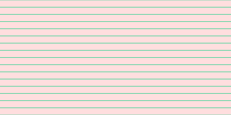 #ffdede, #36d393 horizontal lines, two pixels wide, twenty-three pixels apart