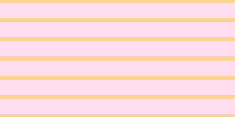 #ffdeef, #fcd393 horizontal lines, fourteen pixels wide, fifty-two pixels apart