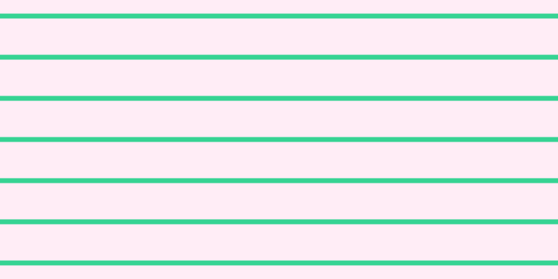 #ffdef0 (50%), #36d393 horizontal lines, seven pixels wide, fifty-two pixels apart