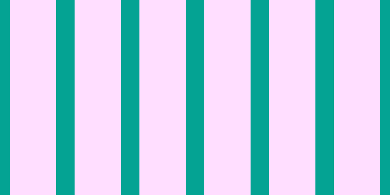 #ffdeff, #04a393 vertical lines, thirty-eight pixels wide, ninety-five pixels apart