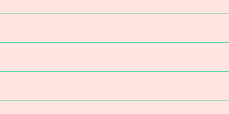 Misty rose, #36d393 horizontal lines, two pixels wide, ninety-nine pixels apart