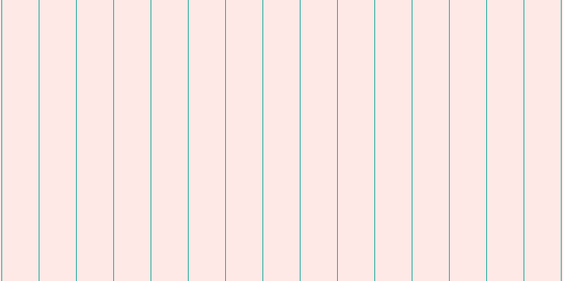 Misty rose (75%), #04a393 vertical lines, one pixels wide, fifty-two pixels apart
