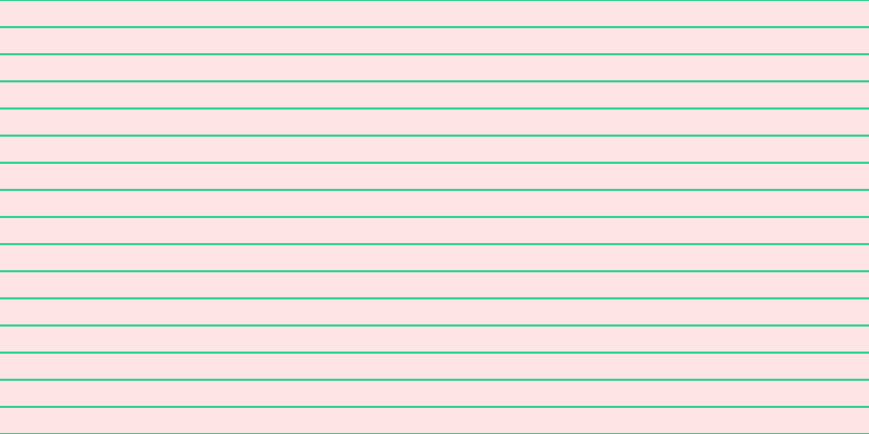 #ffe4e5, #36d393 horizontal lines, two pixels wide, twenty-three pixels apart