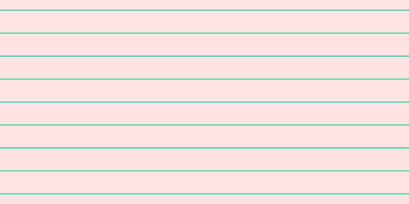 #ffe4e5, #36d393 horizontal lines, two pixels wide, forty-three pixels apart