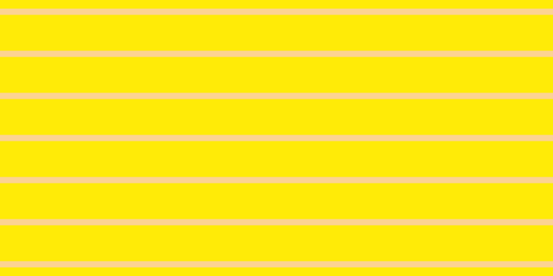 #ffeb07, #fcd393 horizontal lines, nine pixels wide, fifty-two pixels apart