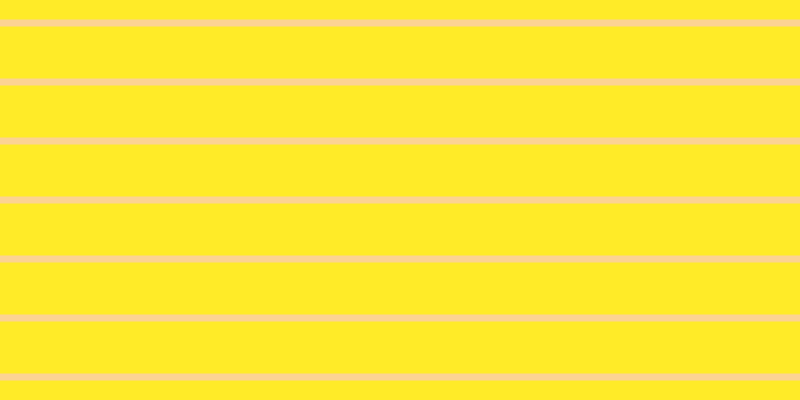 #ffeb28, #fcd393 horizontal lines, seven pixels wide, fifty-two pixels apart