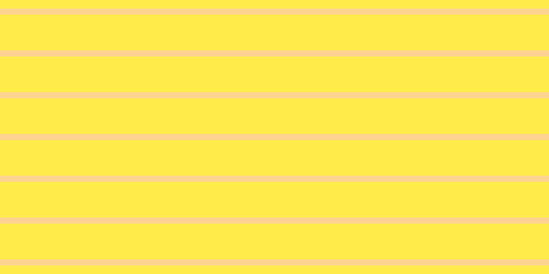 #ffeb49, #fcd393 horizontal lines, nine pixels wide, fifty-two pixels apart