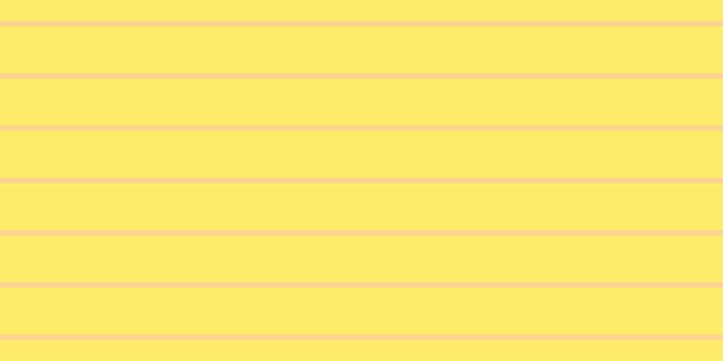 #ffeb6a, #fcd393 horizontal lines, six pixels wide, fifty-two pixels apart