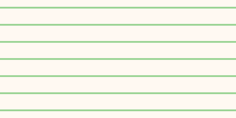 Blanched almond (25%), #99d393 horizontal lines, six pixels wide, fifty-two pixels apart