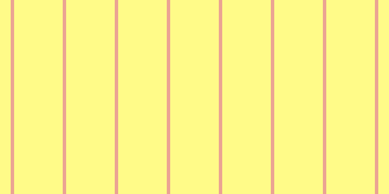 #fffa13 (50%), #eba393 vertical lines, seven pixels wide, one hundred pixels apart