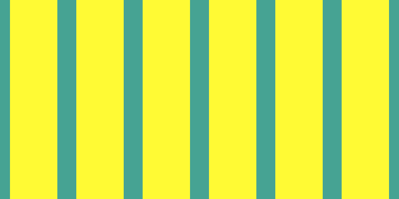 #fffa34, #46a393 vertical lines, thirty-eight pixels wide, ninety-five pixels apart