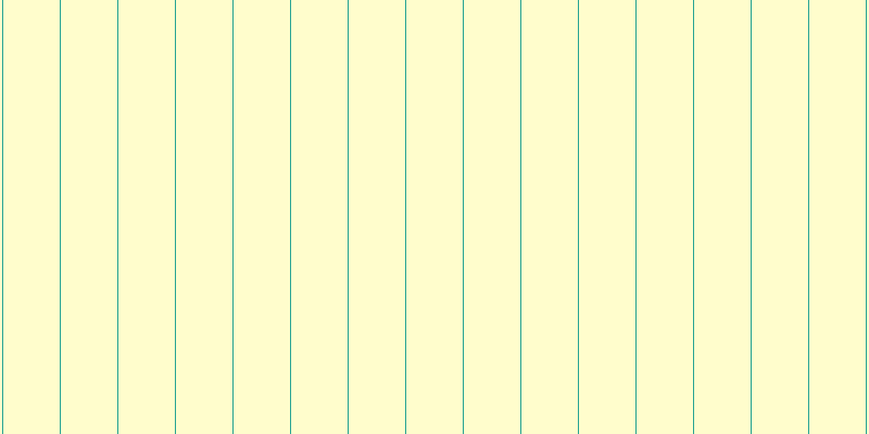 #fffa34 (25%), #25a393 vertical lines, one pixels wide, fifty-two pixels apart