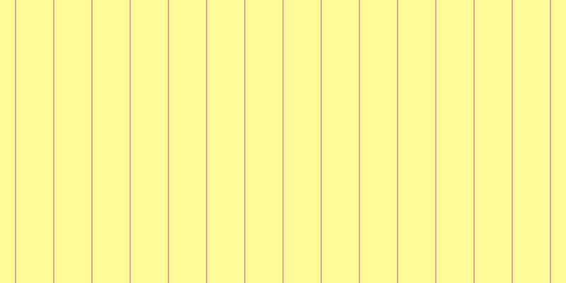 #fffa34 (50%), #eba393 vertical lines, two pixels wide, fifty-two pixels apart