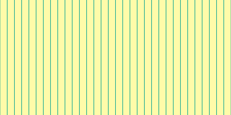 #fffa55 (50%), #04a393 vertical lines, two pixels wide, twenty-three pixels apart
