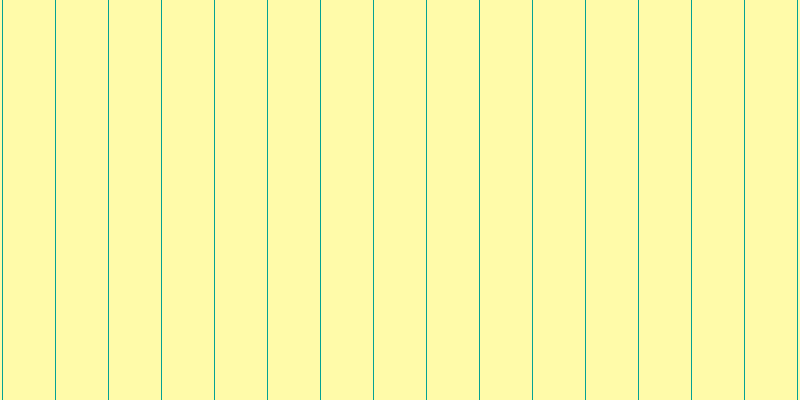 #fffa55 (50%), #04a393 vertical lines, one pixels wide, fifty-two pixels apart