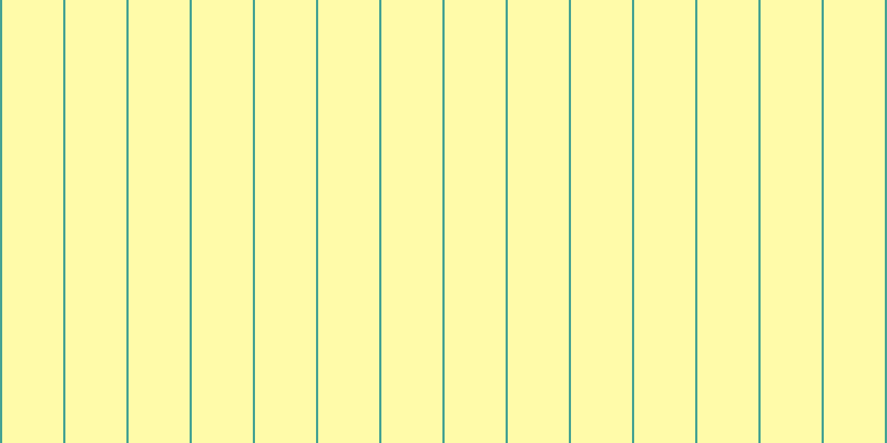 #fffa55 (50%), #46a393 vertical lines, two pixels wide, fifty-five pixels apart