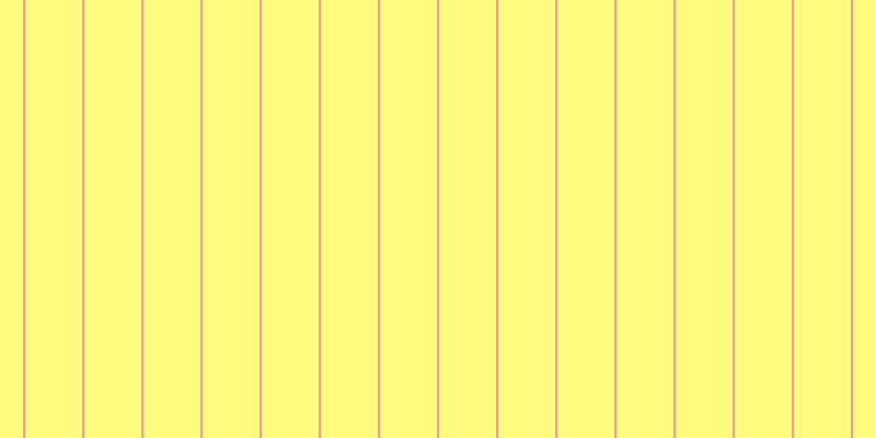 #fffa55 (75%), #eba393 vertical lines, two pixels wide, fifty-two pixels apart