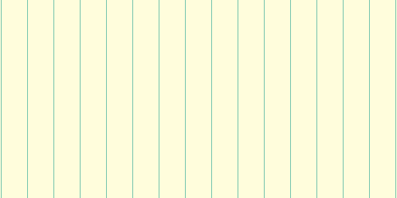 #fffa76 (25%), #25a393 vertical lines, one pixels wide, fifty-two pixels apart