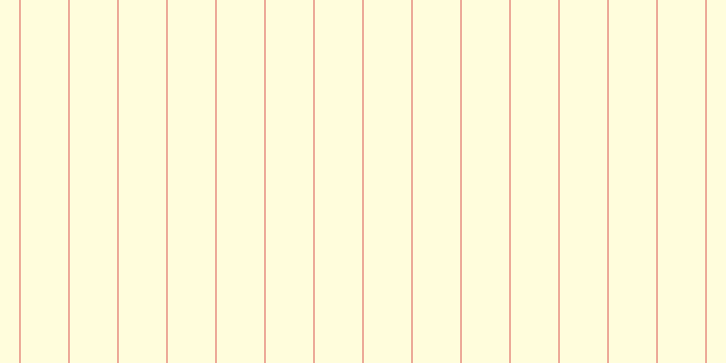#fffa76 (25%), #eba393 vertical lines, two pixels wide, fifty-two pixels apart