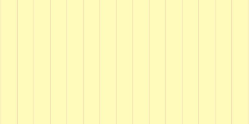 #fffa76 (50%), #eba393 vertical lines, one pixels wide, fifty-two pixels apart