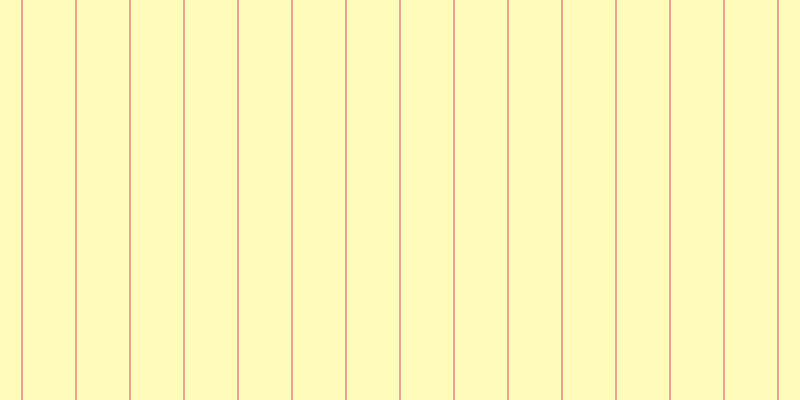 #fffa76 (50%), #eba393 vertical lines, two pixels wide, fifty-two pixels apart