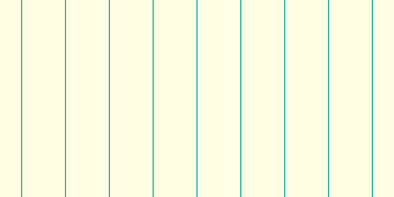 #fffa97 (25%), #04a393 vertical lines, two pixels wide, eighty-seven pixels apart