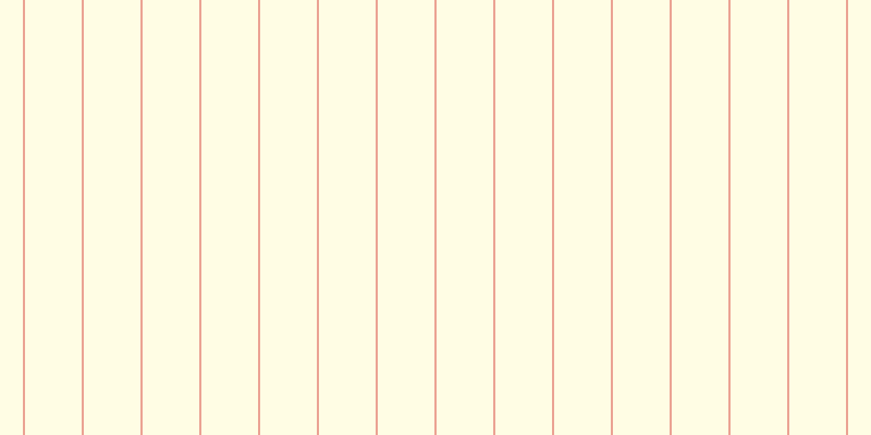 #fffa97 (25%), #eba393 vertical lines, two pixels wide, fifty-two pixels apart