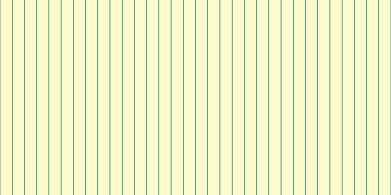 #fffa97 (50%), #46a393 vertical lines, two pixels wide, twenty-three pixels apart