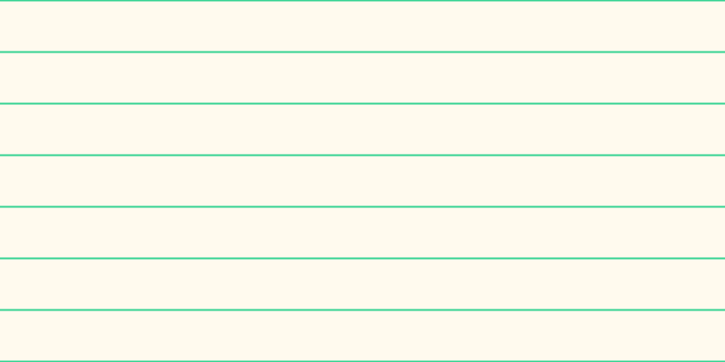#fffaee, #36d393 horizontal lines, two pixels wide, fifty-five pixels apart