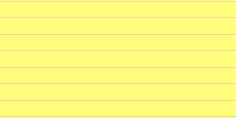 #ffff7d, #fcd393 horizontal lines, four pixels wide, fifty-two pixels apart