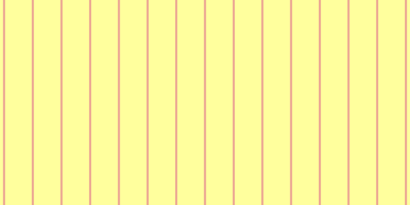 #ffff7d (75%), #eba393 vertical lines, four pixels wide, fifty-two pixels apart