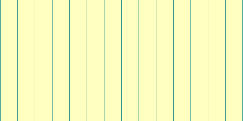 #ffffbf, #46a393 vertical lines, two pixels wide, fifty-five pixels apart